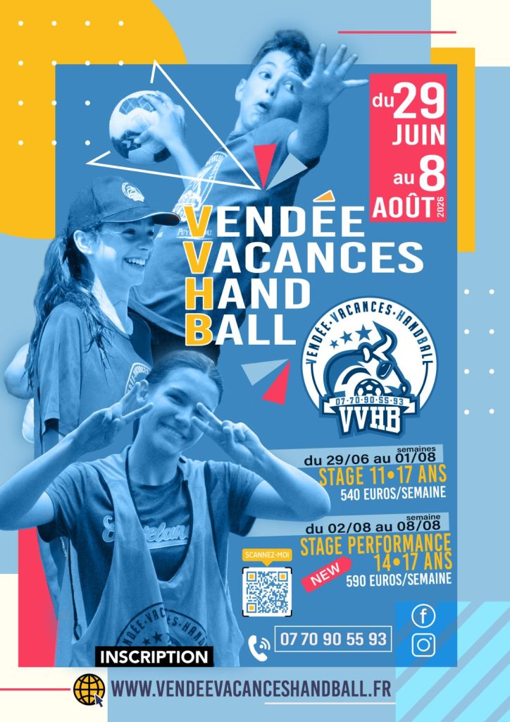 stage vendée vacances handball